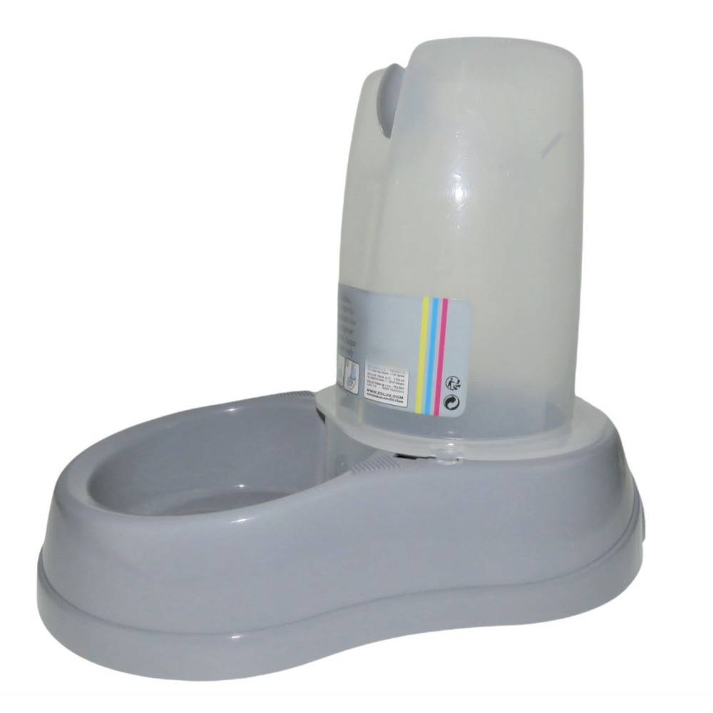 Dispensador de agua 1.5 litros, gris de plástico, para perro o gato - Imagen 2