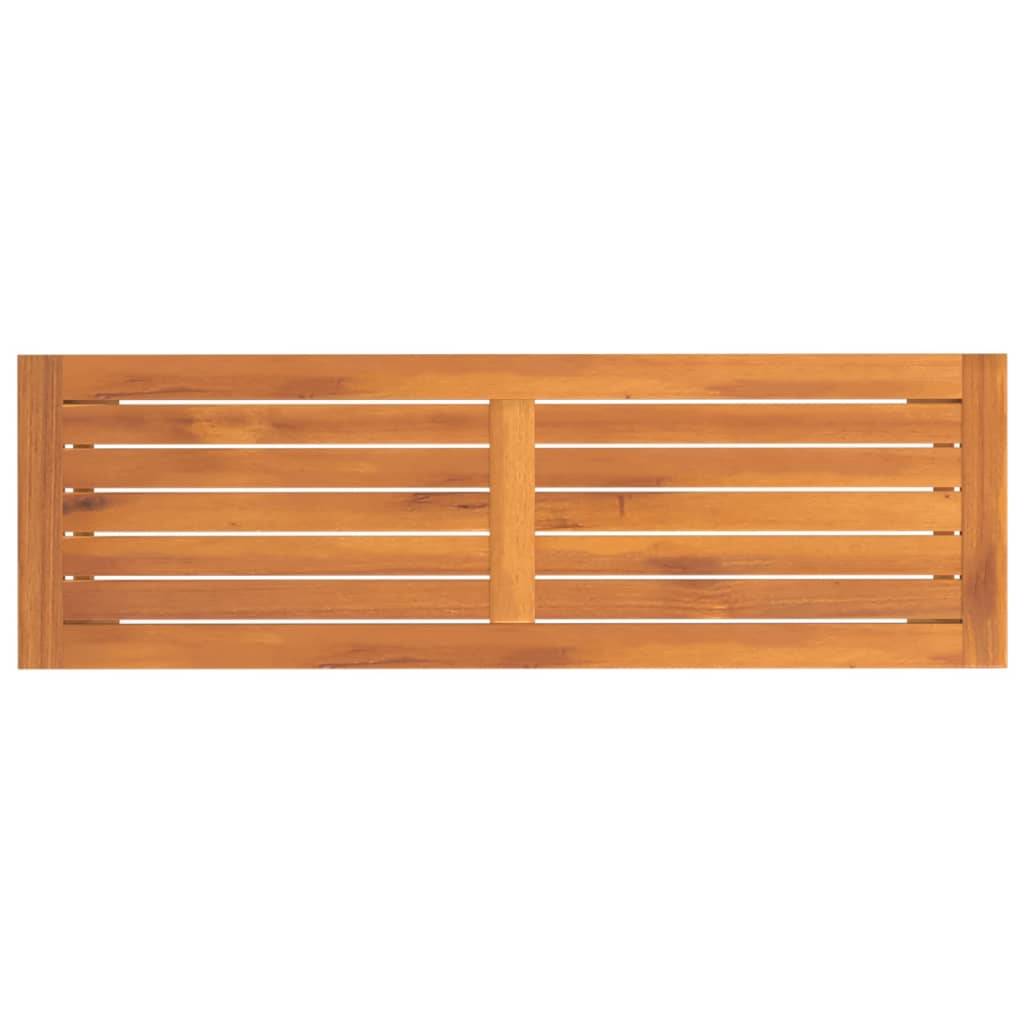 Helloshop26 - Banc de jardin meuble de patio d'extérieur terrasse 110 x 35 x 45 cm bois massif d'acacia - Imagen 4