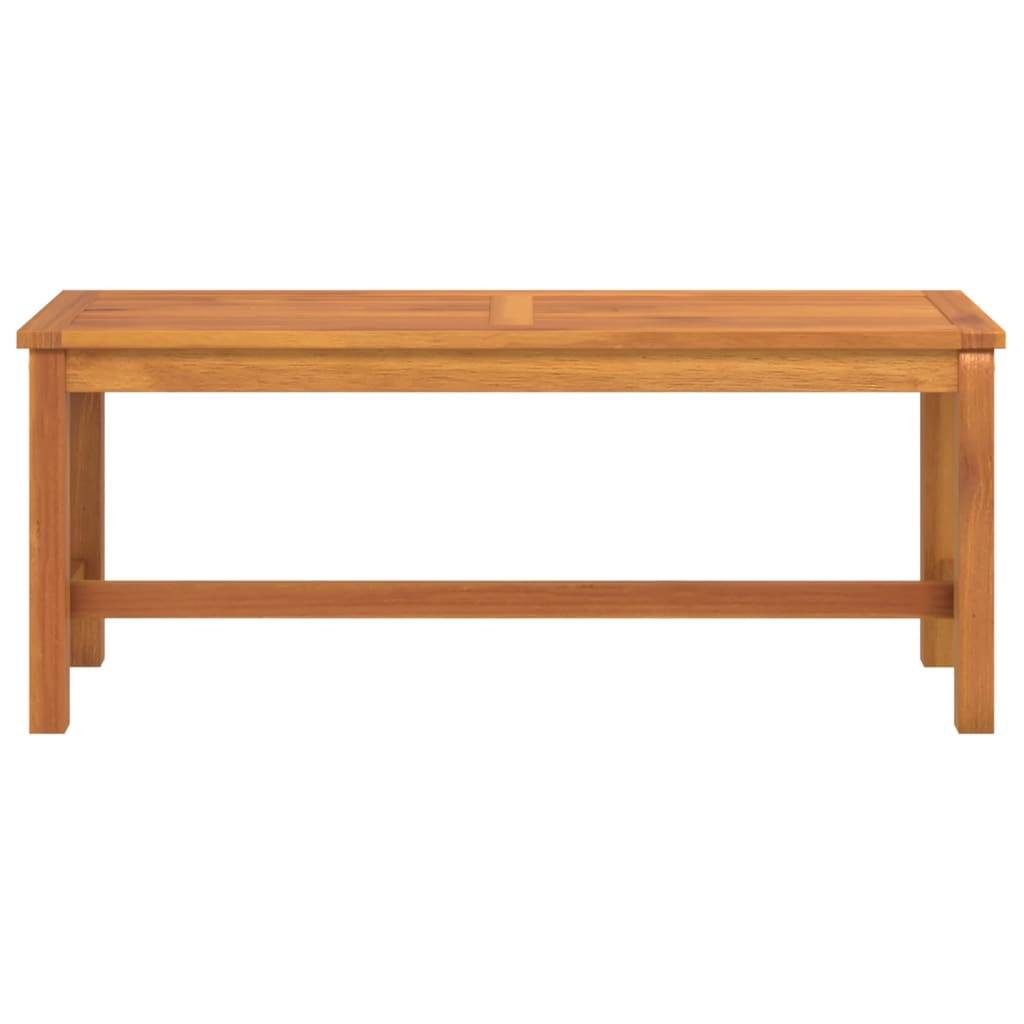 Helloshop26 - Banc de jardin meuble de patio d'extérieur terrasse 110 x 35 x 45 cm bois massif d'acacia - Imagen 2