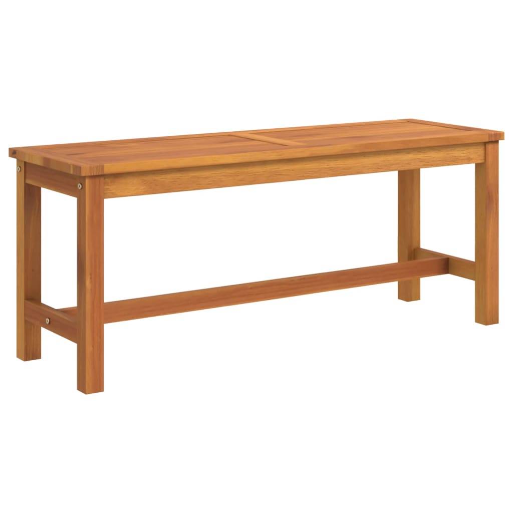 Helloshop26 - Banc de jardin meuble de patio d'extérieur terrasse 110 x 35 x 45 cm bois massif d'acacia - Imagen 1