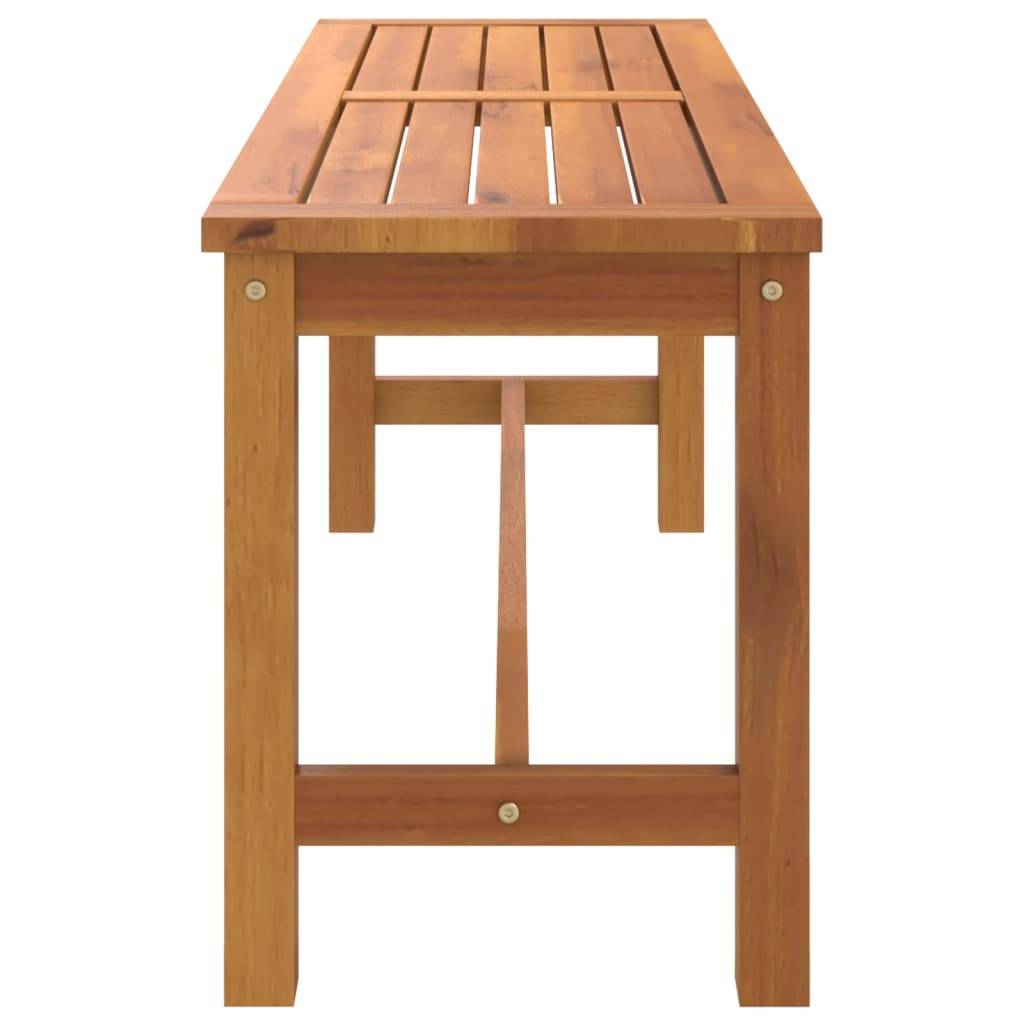 Helloshop26 - Banc de jardin meuble de patio d'extérieur terrasse 110 x 35 x 45 cm bois massif d'acacia - Imagen 3