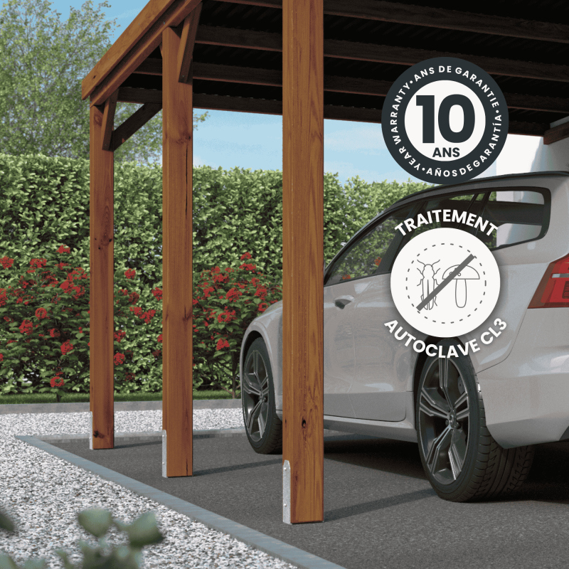 Carport adossé Victor - Forest Style - Image 3