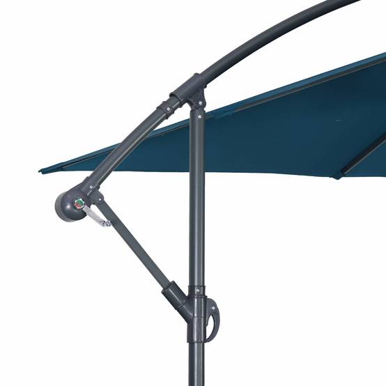 Parasol déporté carré 3x3m - Hardelot 3x3m - Bleu canard - Manivelle anti-retour | Toile déperlante | Facile à utiliser | sweeek - Image 5
