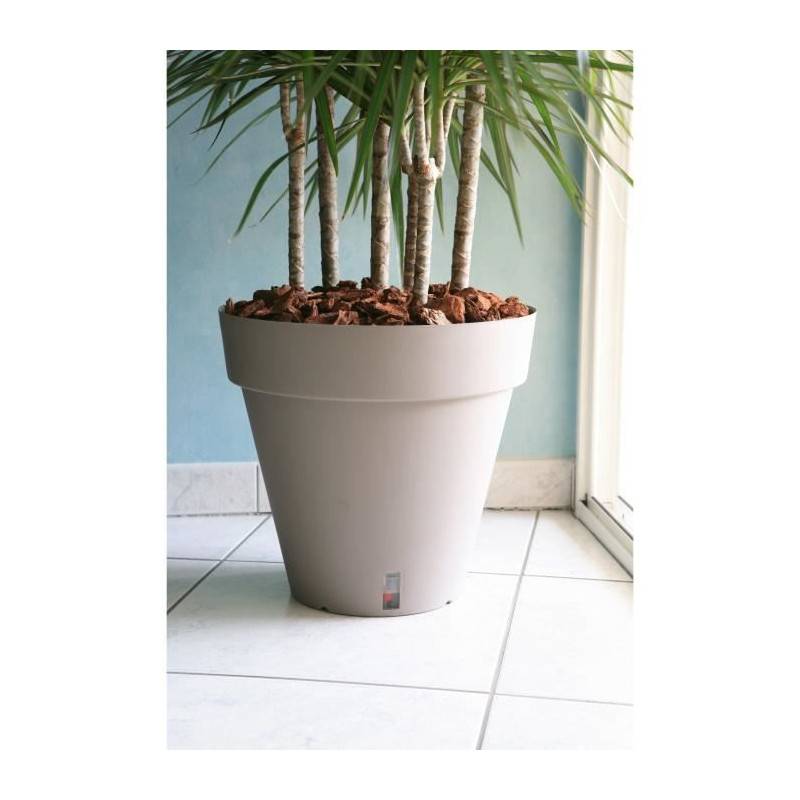 Riviera - Riviera Pot De Fleurs Loft Avec Reserve Deau - Rond - O 60 X H 55 Cm - Taupe - Imagen 2