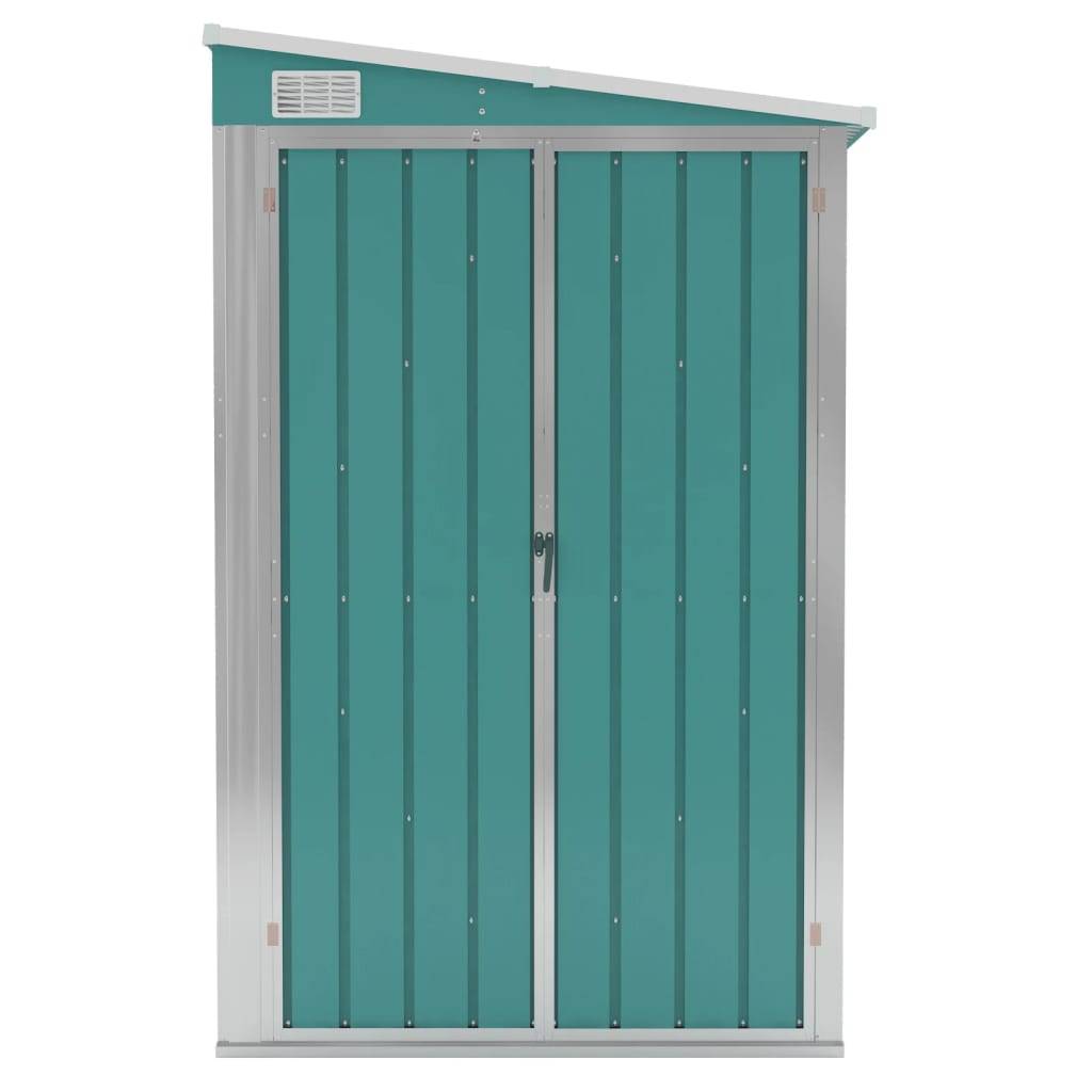 Abri de jardin 1.18m² - Cabane de jardin - Remise de jardin murale Vert 118x100x178 cm Acier galvanisé MAISON CHIC - Image 3