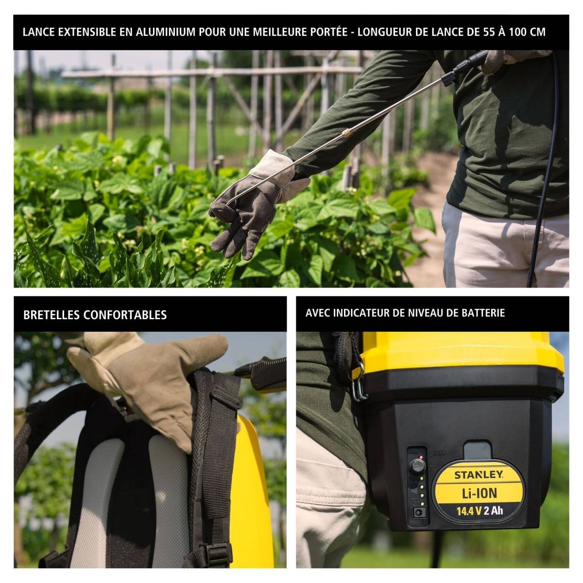 stanley - Pulvérisateur Electrique 16L, Batterie Lithium 14.4 V / 2.0 Ah - Pulvérisateur Jardin Végétaux + Lance Télescopique STANLEY - Image 6