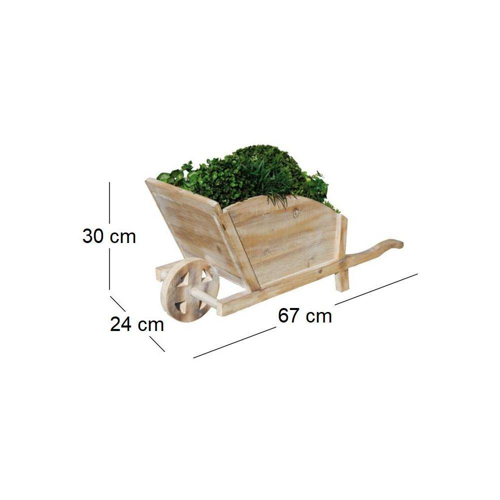 Aubry Gaspard - Jardinière brouette en bois - Imagen 4