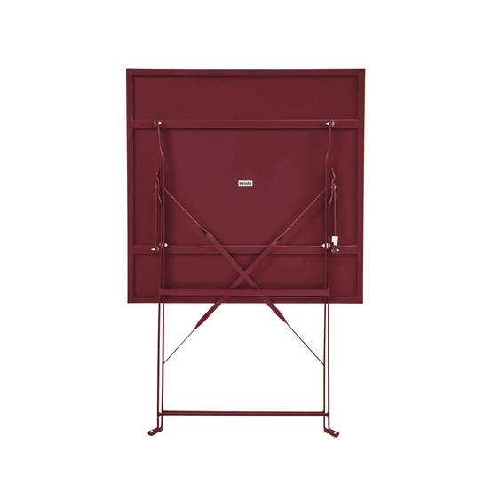 Oviala - Table de jardin pliante bistrot en acier 60 cm pourpre Rome - Oviala - Image 2