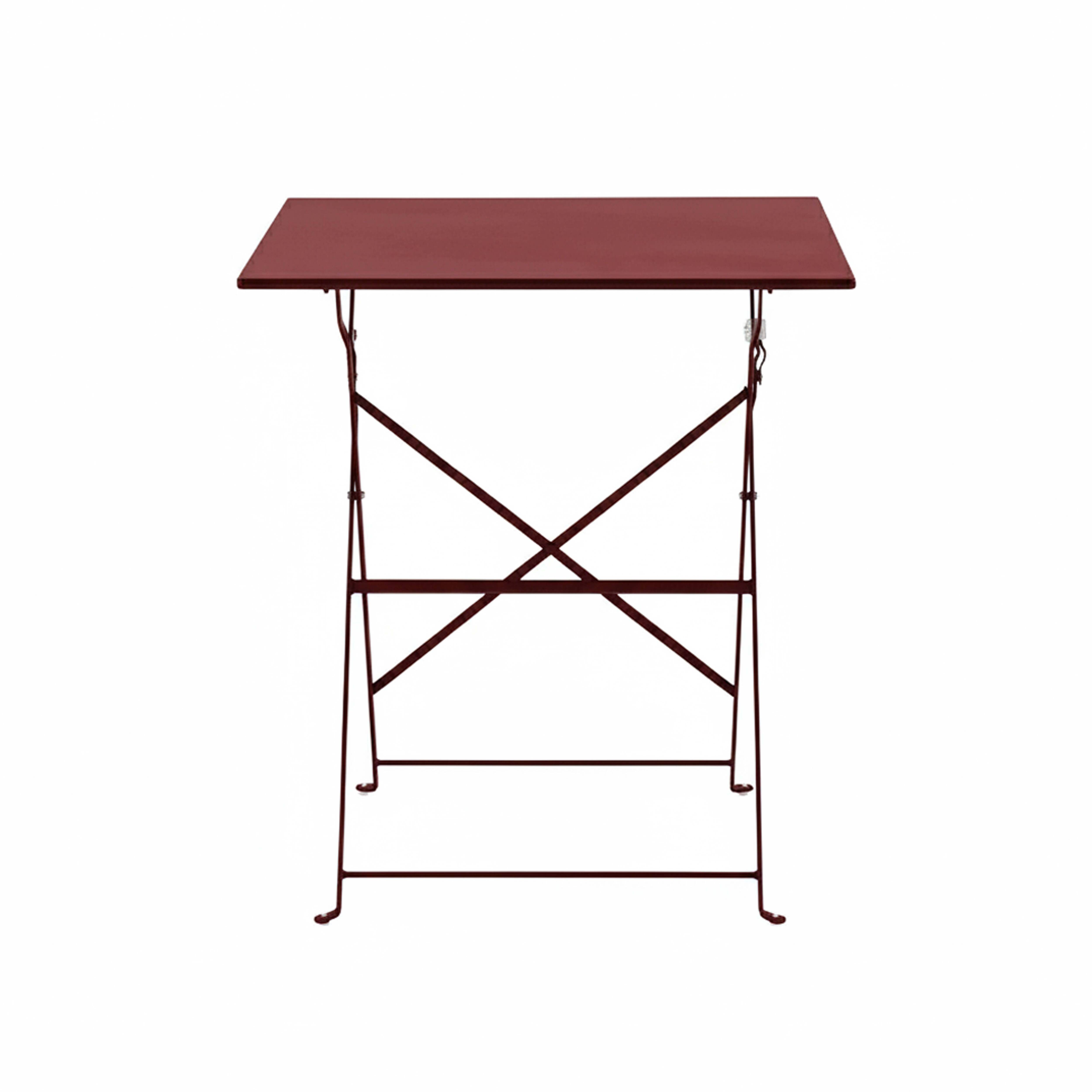 Oviala - Table de jardin pliante bistrot en acier 60 cm pourpre Rome - Oviala - Image 3