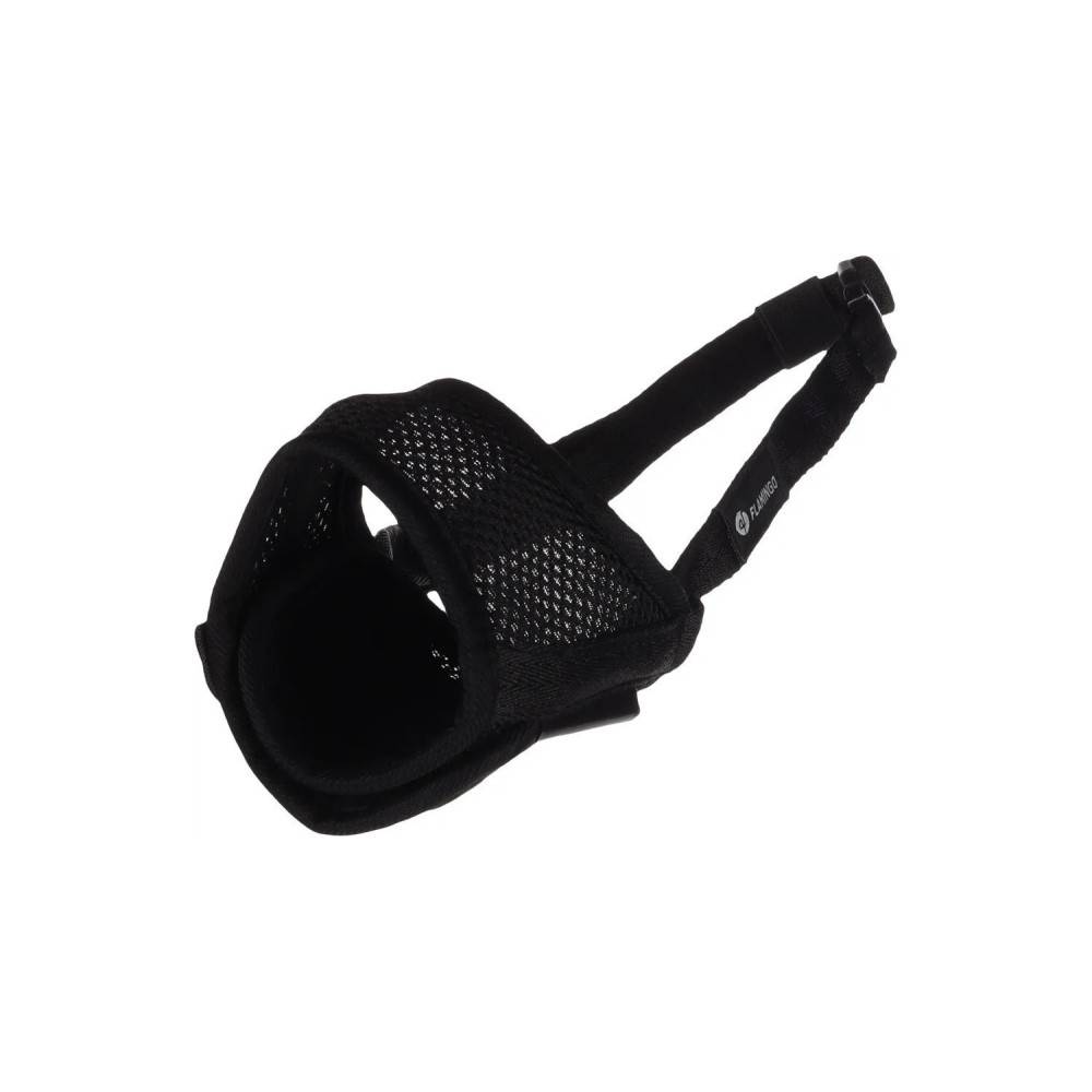 Muselière noir en nylon doux taille L pour chien - Imagen 1