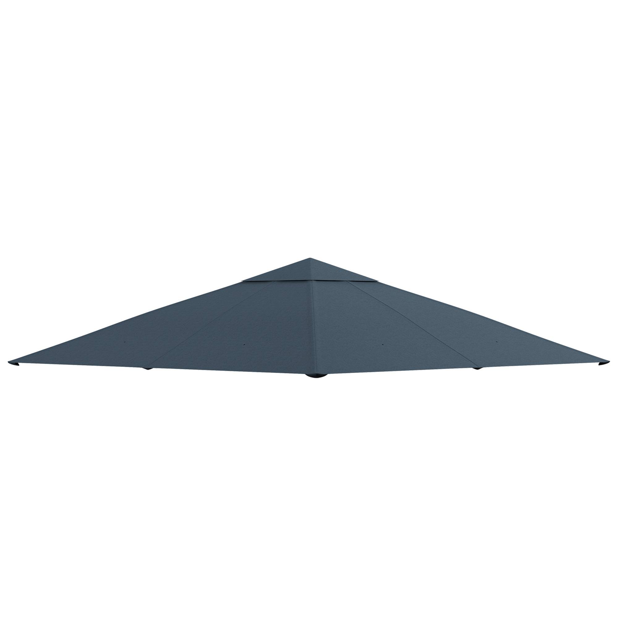 Outsunny - Toile de rechange pour pavillon tonnelle gazebo 3x3m anti-UV polyester haute densité 180g/m² gris - Outsunny - Imagen 1