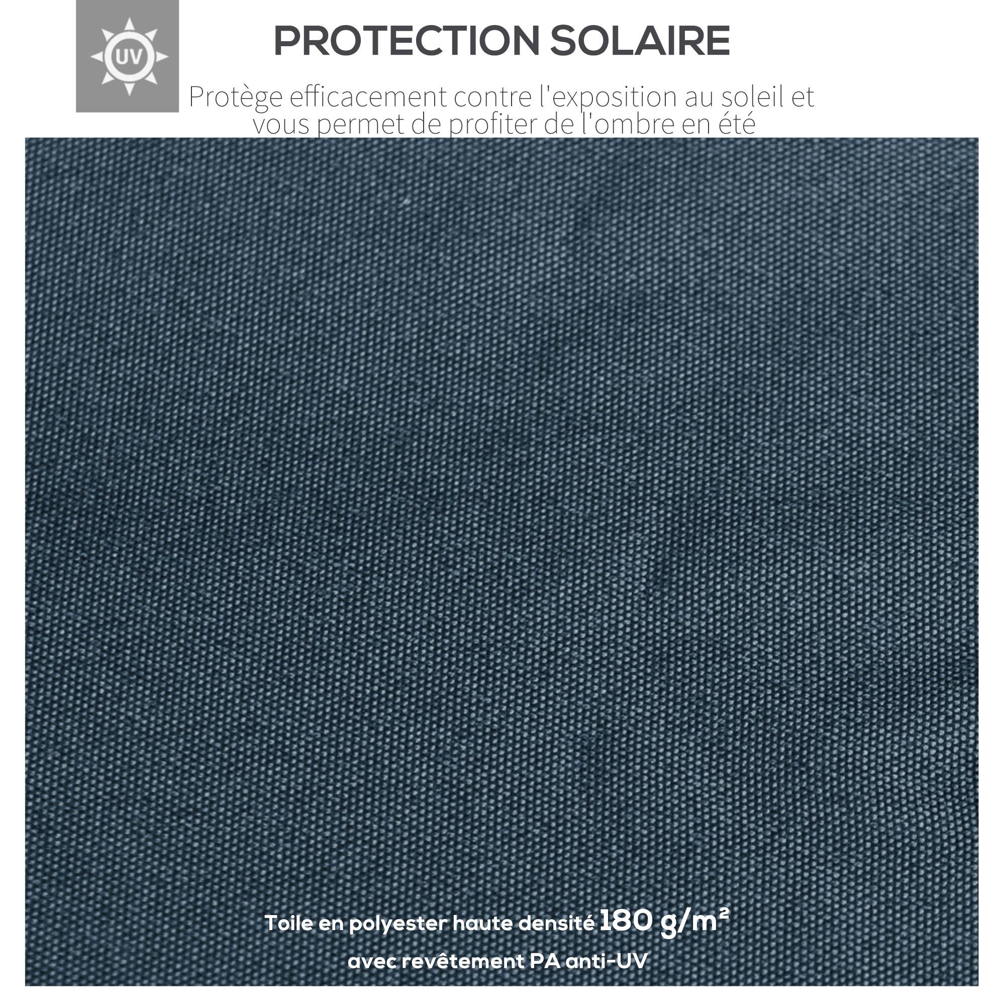 Outsunny - Toile de rechange pour pavillon tonnelle gazebo 3x3m anti-UV polyester haute densité 180g/m² gris - Outsunny - Imagen 4