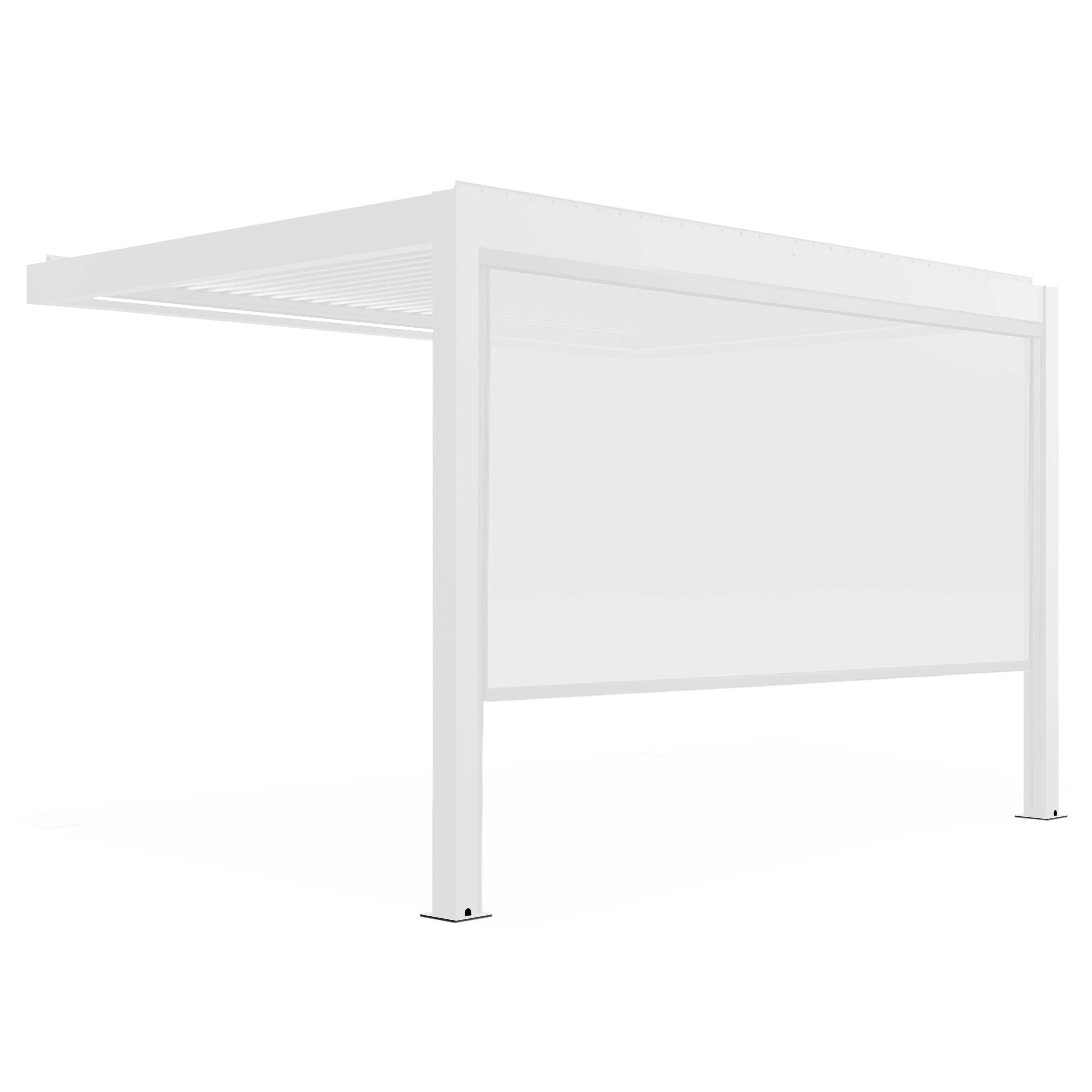 Oviala - Pergola bioclimatique adossée et motorisée éclairée 3x4m et 1 store - Oviala - Imagen 2