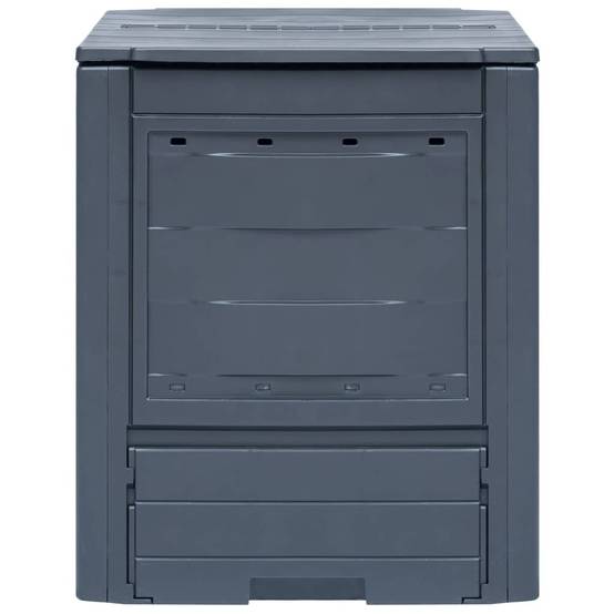 Composteurs de jardin plastique gris 60 x 60 x 73 cm, poids:11.08kg - PANGIVO - Image 2