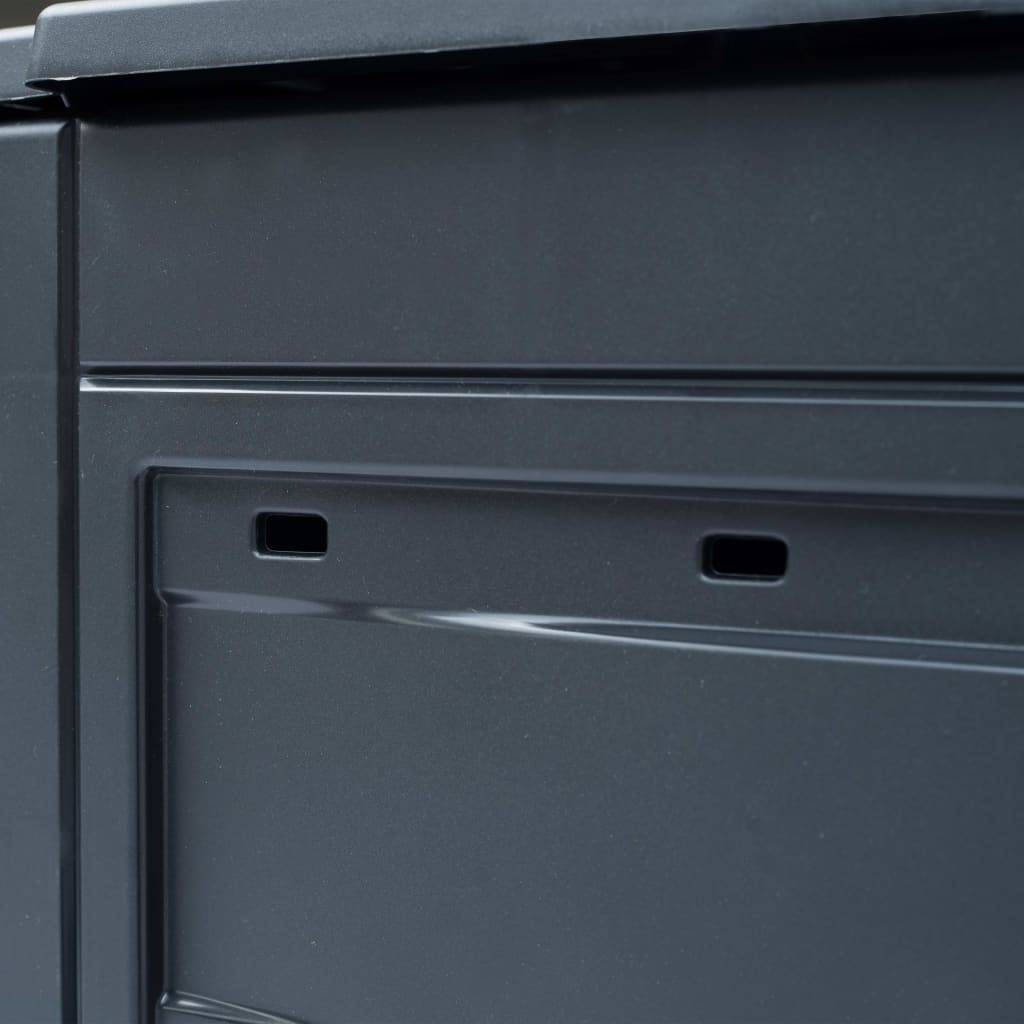 Composteurs de jardin plastique gris 60 x 60 x 73 cm, poids:11.08kg - PANGIVO - Image 5