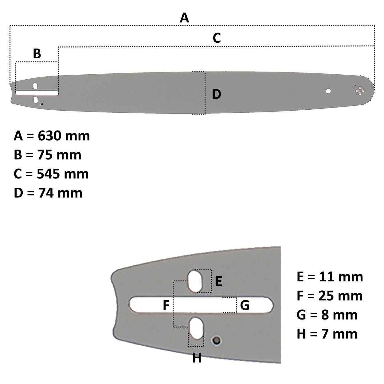 Gt Garden - Guide 22 pouces (55 cm) pour tronçonneuse - GT GARDEN - Imagen 2
