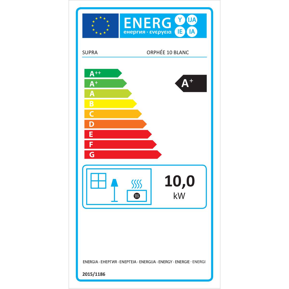 Supra - Poêle à granulés de bois 10kw blanc ORPHEE 10 BLANC Supra - Imagen 2
