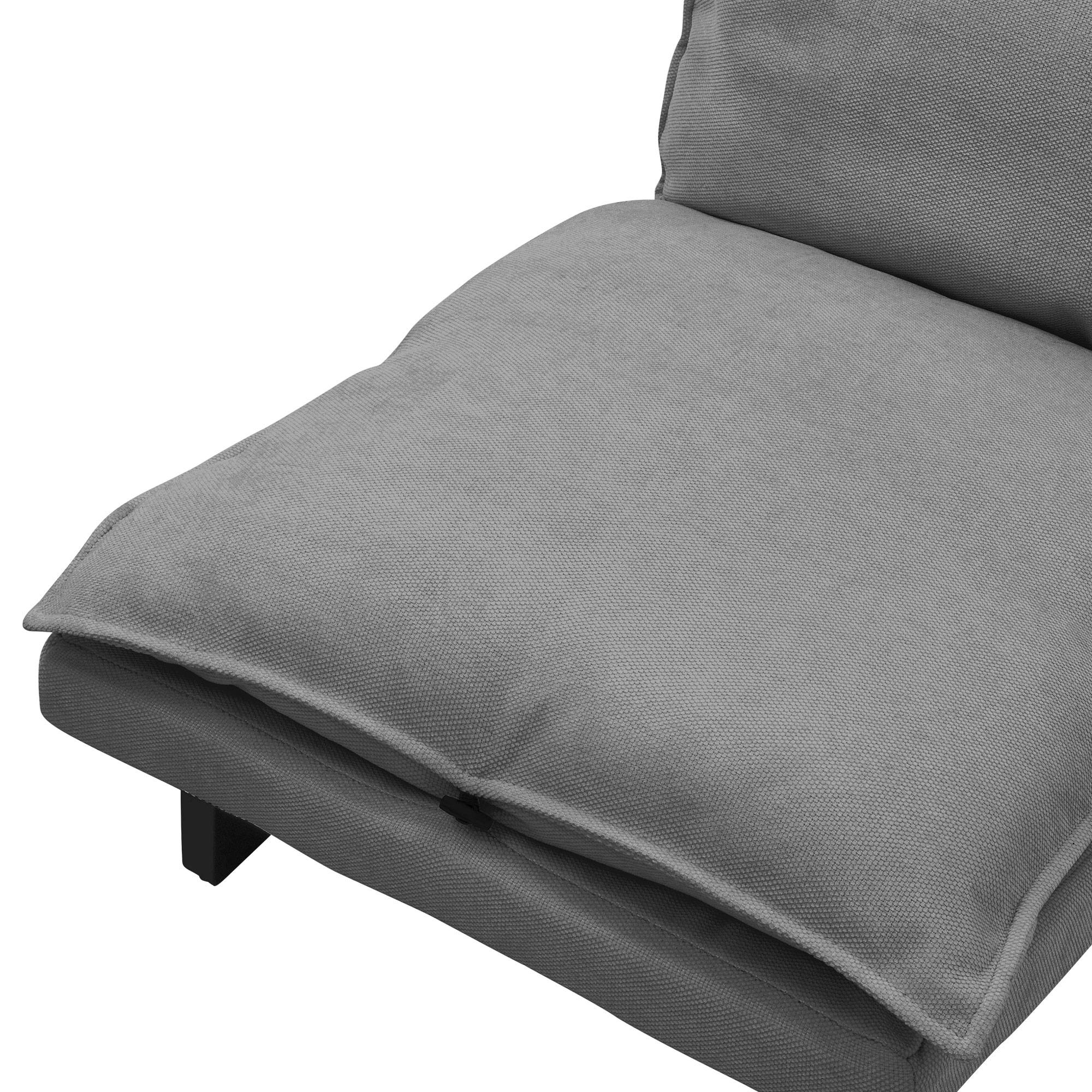 Ml-Design - Fauteuil de relaxation de sol gris revêtement en lin rembourrage doux en polyester et structure robuste en acier dossier inclinable en 5 positions - Image 5