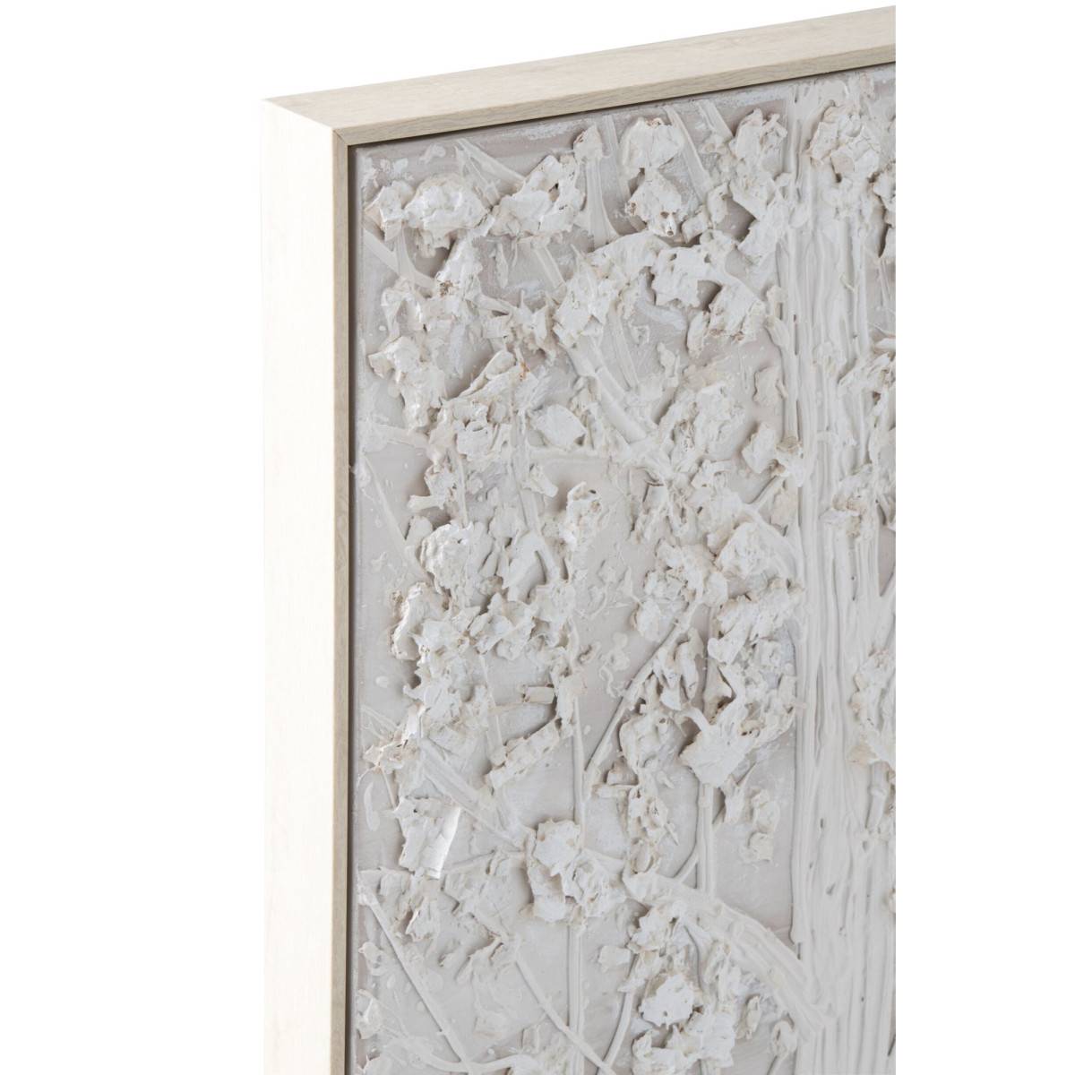 J-Line - Tableau Déco Abstrait "Forêt" 92x182cm Blanc - Image 2