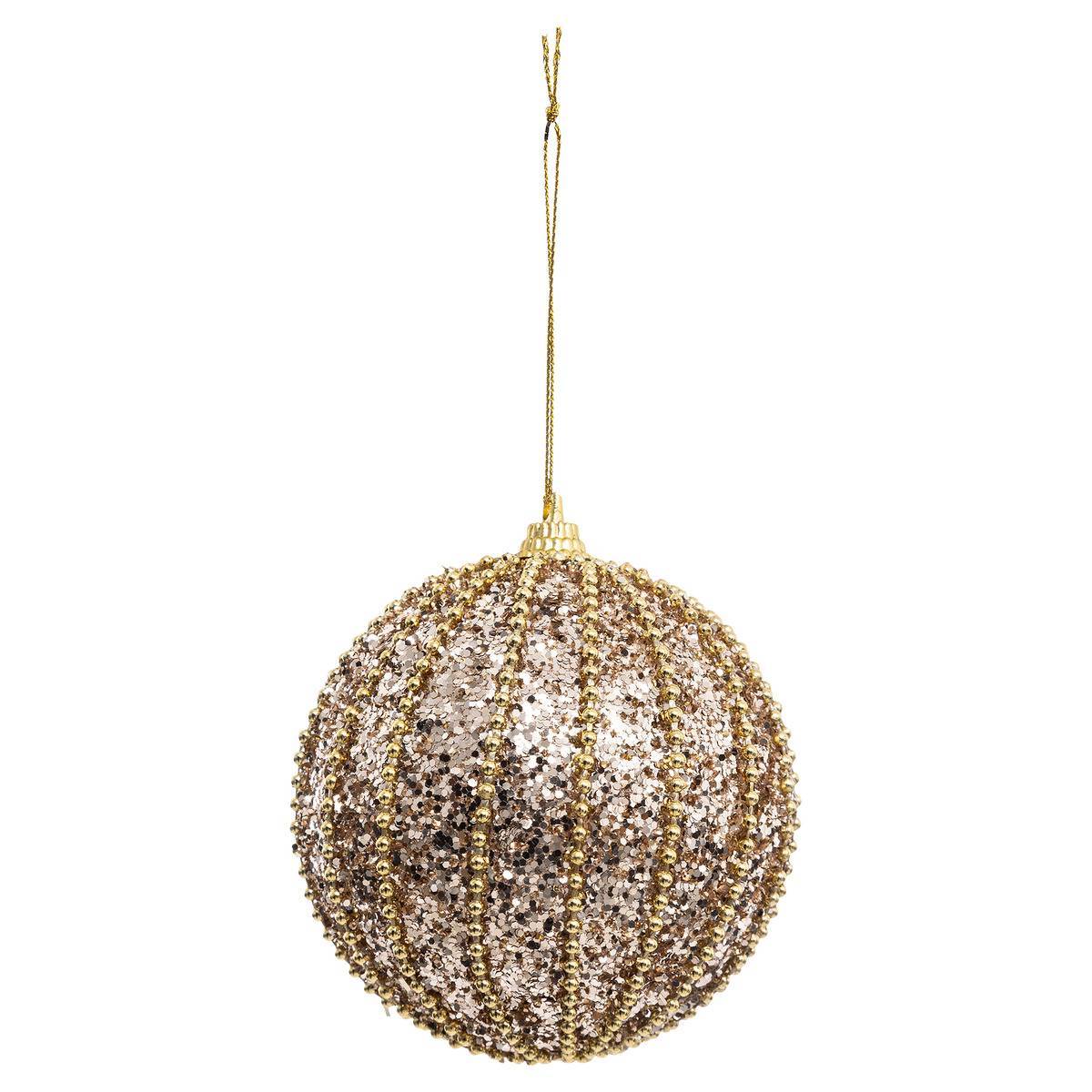 Fééric Lights & Christmas - Boule de Noël Champ paillettes 8cmx3 en polyfoam - Feeric Lights & Christmas - Imagen 2