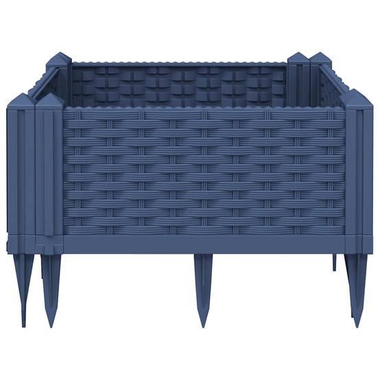 Jardinière avec Piquets PP Bleu Gris 42.5 x 42.5 x 28.5 cm - PANGIVO - Image 4