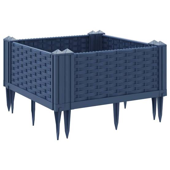 Jardinière avec Piquets PP Bleu Gris 42.5 x 42.5 x 28.5 cm - PANGIVO - Image 6