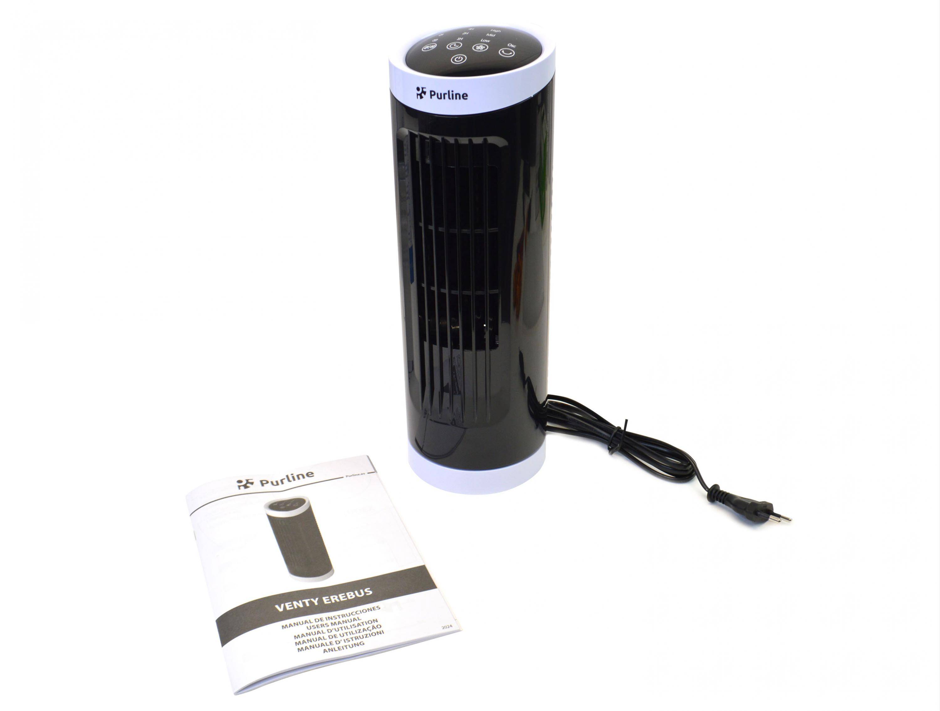 Purline - Ventilateur tour compact rotatif noir - Purline - Image 7