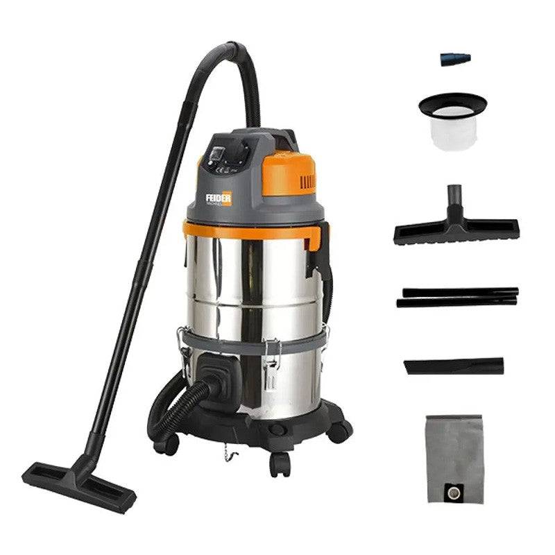 Feider - Aspirateur spécial plâtre - Eau et poussière 1400 W 28 L FEIDER FAP1430 - Cuve Inox Feider - Imagen 1