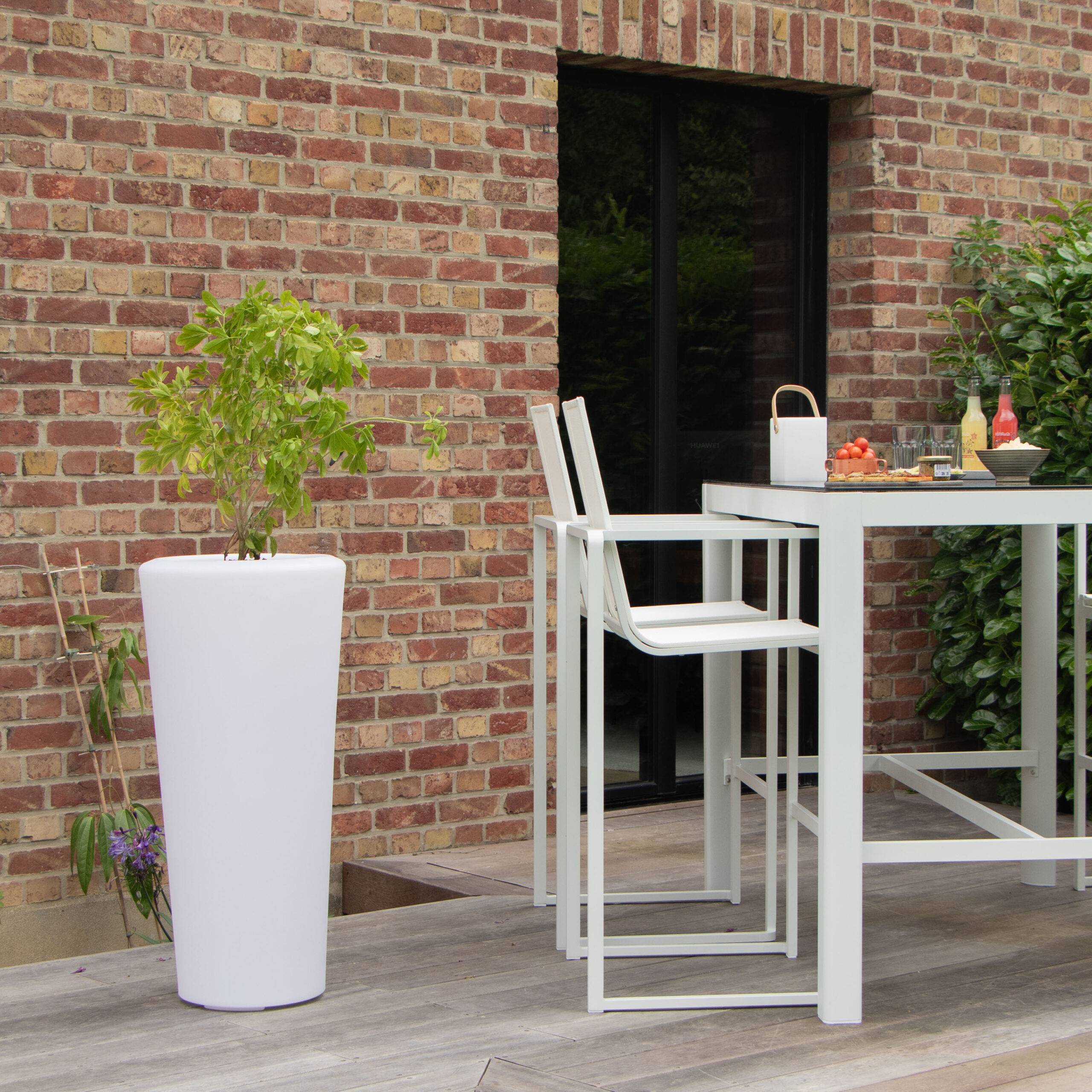 Wilsa Garden - Pot de fleur rond lumineux 30/42/92 - Imagen 2