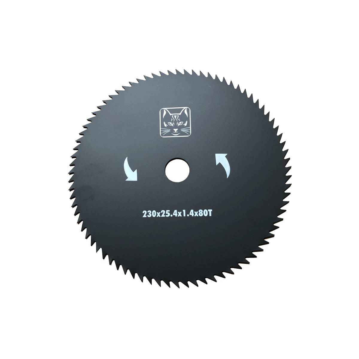 Disque pour débroussailleuse 80 dents Ø 230 mm Alésage Ø25.4mm Acier Carbone GREENCAT