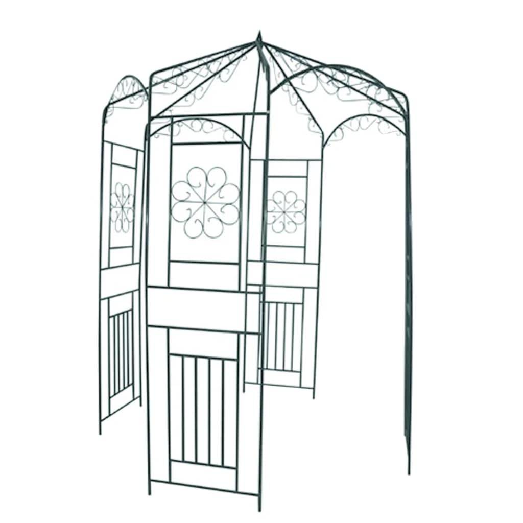 Arche de Jardin Fer Forgé pour Rosiers Plantes Grimpantes 160x250cm Vert - ComfortXL Outdoor Living - Image 1