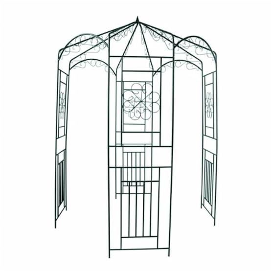 Arche de Jardin Fer Forgé pour Rosiers Plantes Grimpantes 160x250cm Vert - ComfortXL Outdoor Living - Image 2