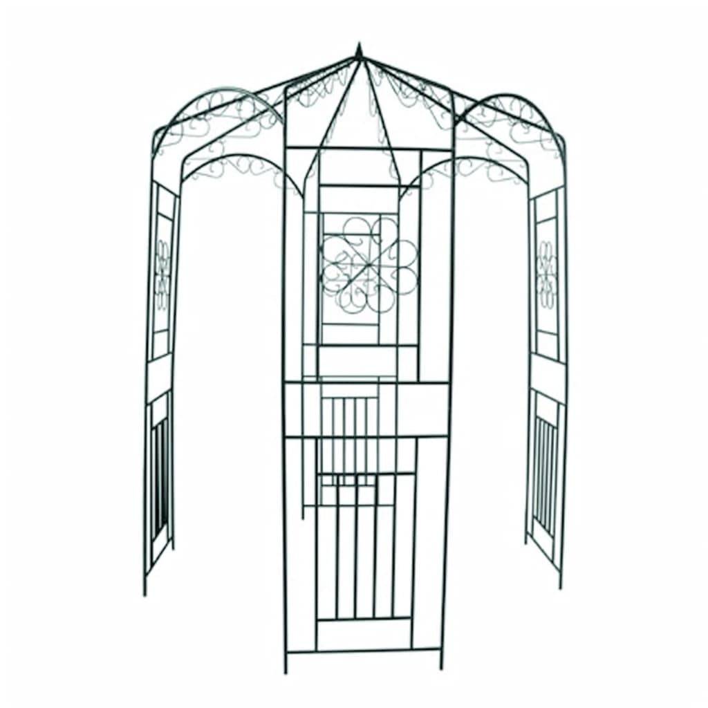 Arche de Jardin Fer Forgé pour Rosiers Plantes Grimpantes 160x250cm Vert - ComfortXL Outdoor Living - Image 2