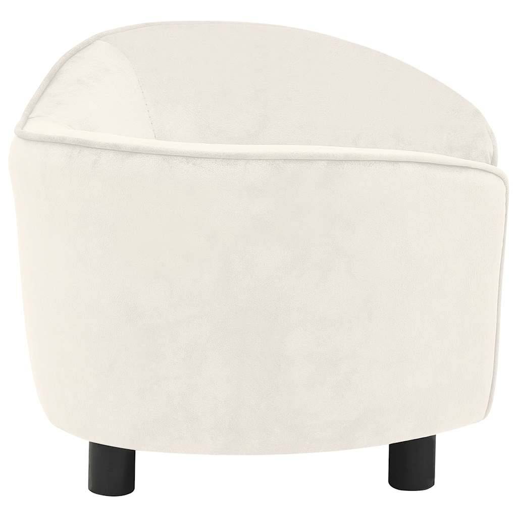 ComfortXL - Canapé Chien Peluche Douce Cadre Bois Repos Chat Intérieur Crème 69cm - ComfortXL Outdoor Living - Image 4