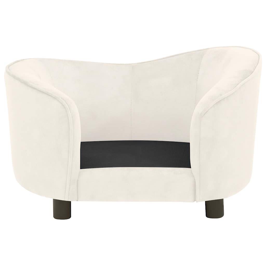 ComfortXL - Canapé Chien Peluche Douce Cadre Bois Repos Chat Intérieur Crème 69cm - ComfortXL Outdoor Living - Image 6