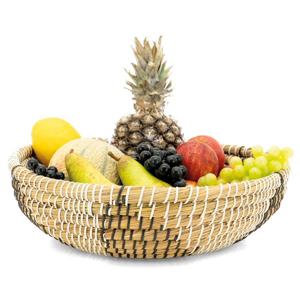 Aubry Gaspard - Corbeille à fruits en jonc naturel et teinté - Imagen 3