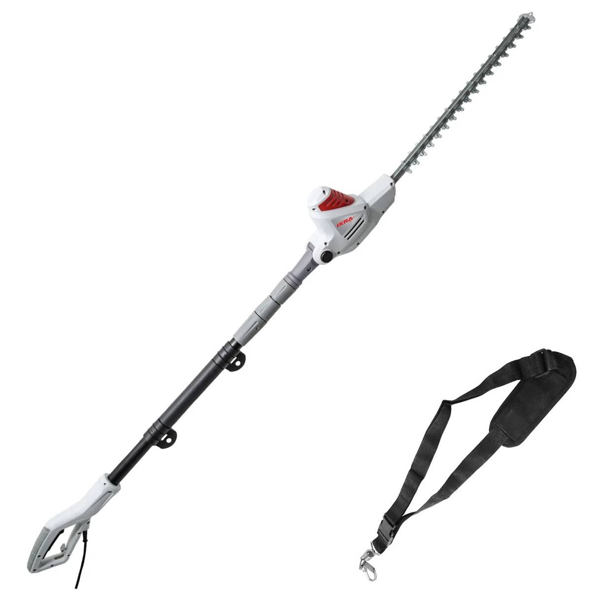 Taille Haie Télescopique filaire 600W - Lame de coupe 59 cm Coupe 51 cm Taille Haie sur perche réglable 1.95 - 2.40 m IKRA - Image 4