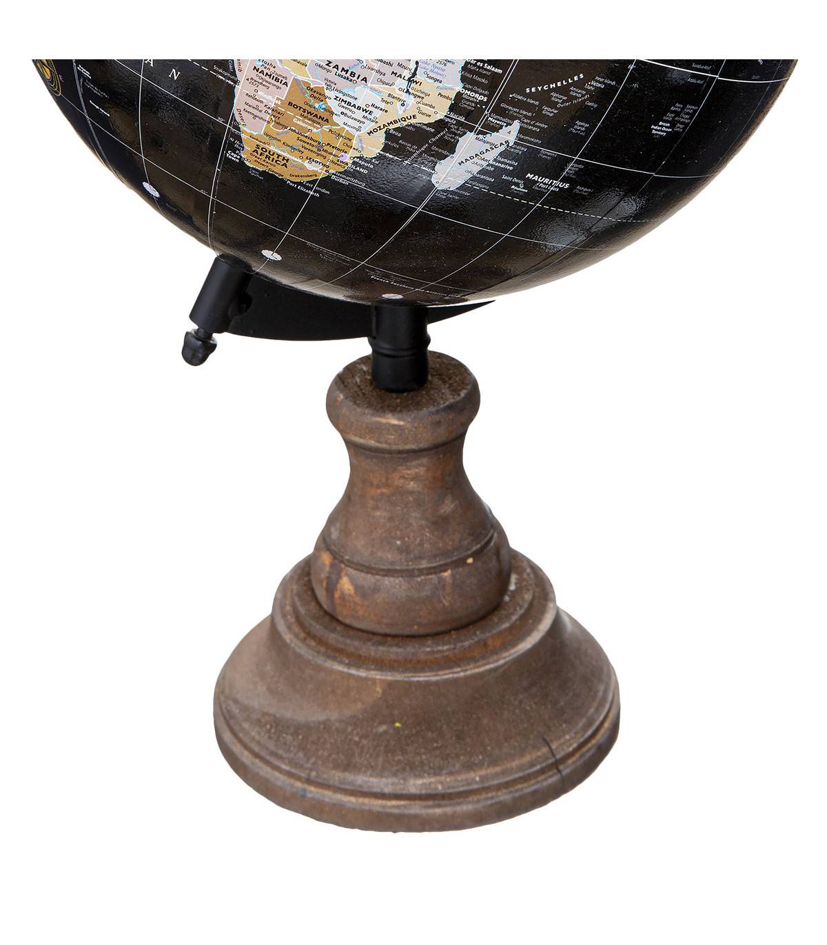 Globe déco en Métal et Bois H 32 cm - Imagen 2