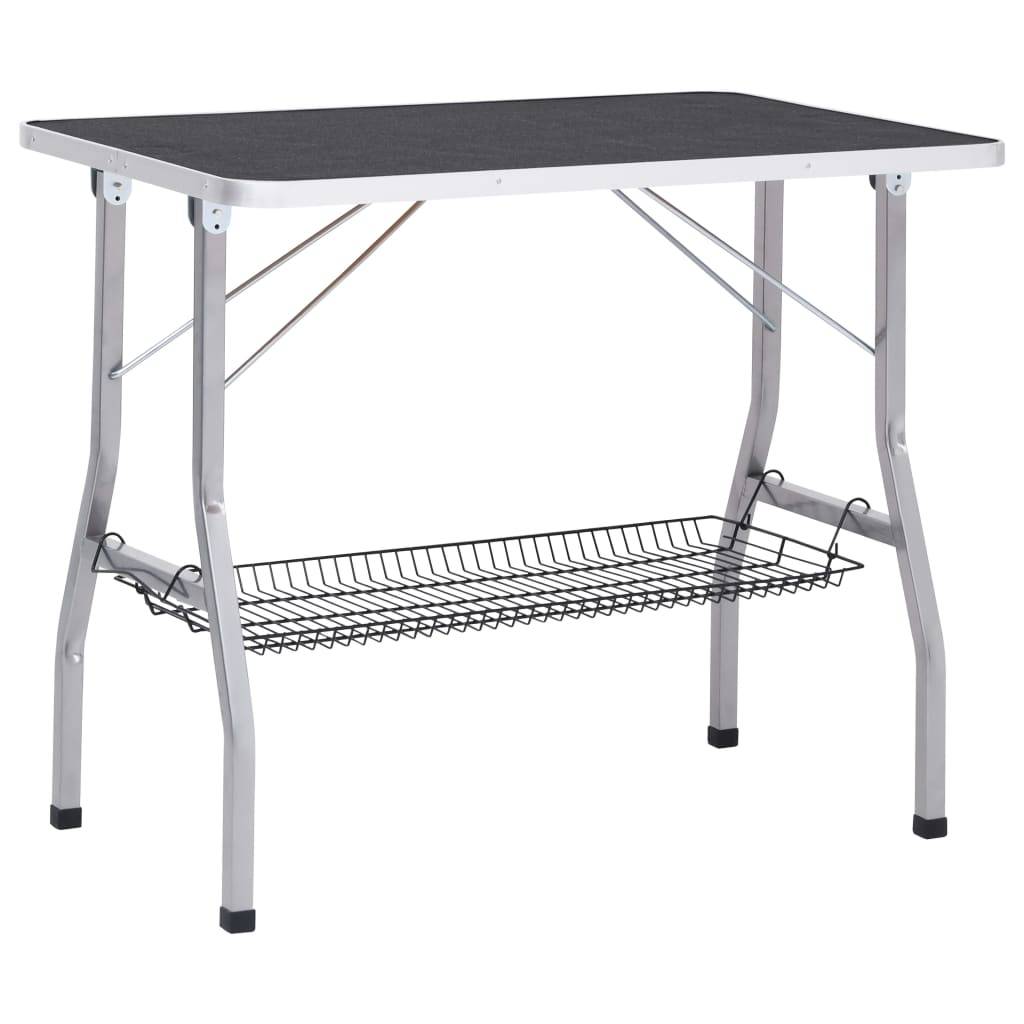 Vidaxl - Table de toilettage réglable de chiens avec 2 boucles et panier vidaXL 171068 - Imagen 4