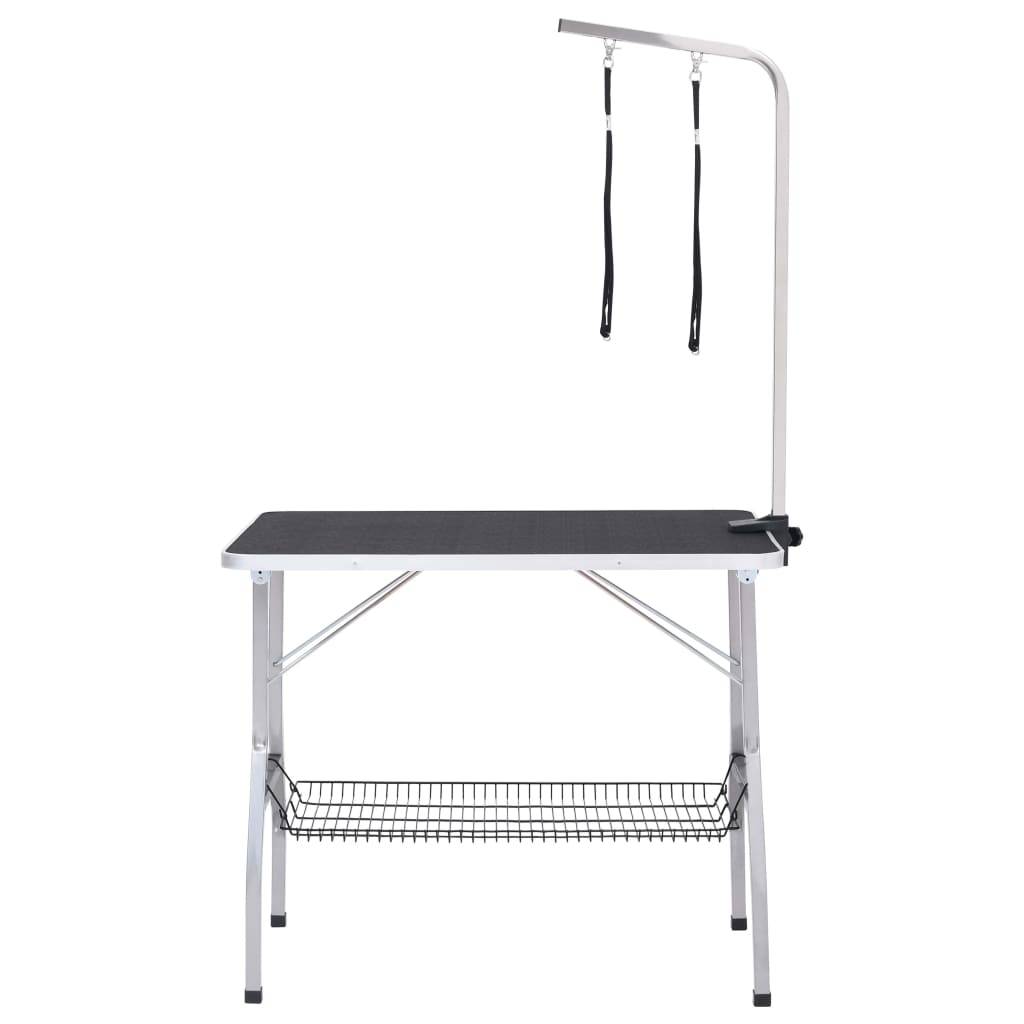 Vidaxl - Table de toilettage réglable de chiens avec 2 boucles et panier vidaXL 171068 - Imagen 9