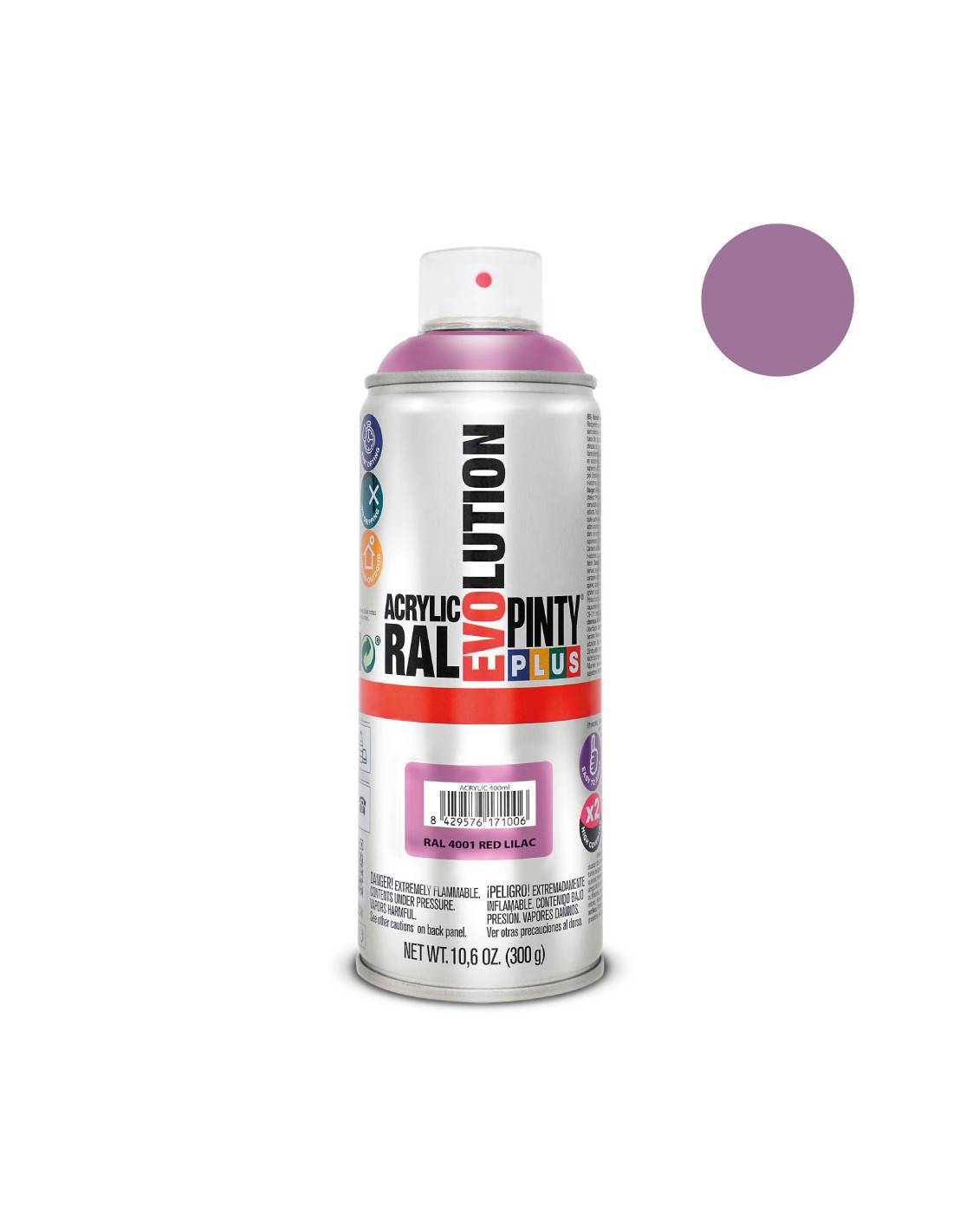 Peinture En Aérosol Pintyplus Evolution 520cc Ral 4001 Lilas Rouge - Image 2