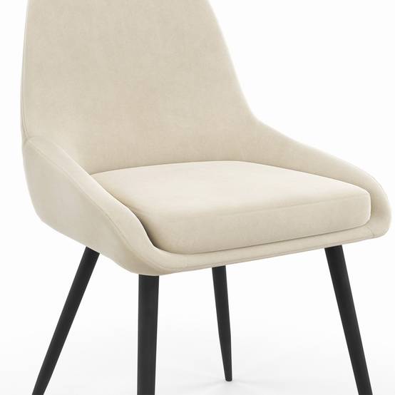 Lot de 6 chaises THALYA en velours mix color gris foncé x2, terracotta x2, beige x2 avec accoudoirs - Image 6