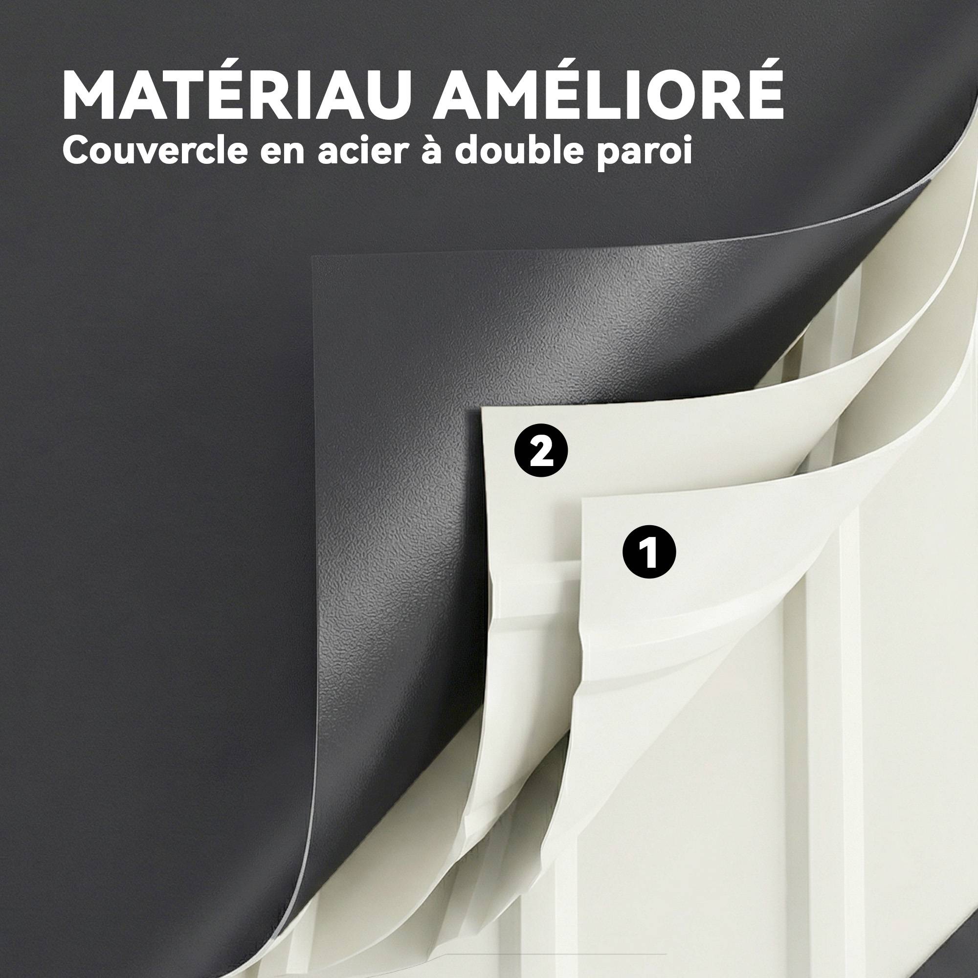 ComfortXL - Coffre de rangement acier galvanisé 350 L gris anthracite pour jardin sécurisé - ComfortXL Outdoor Living - Image 8