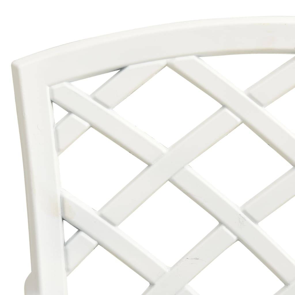 Chaise de jardin aluminium coulé blanc 61 x 60 x 93 cm - PANGIVO - Image 7