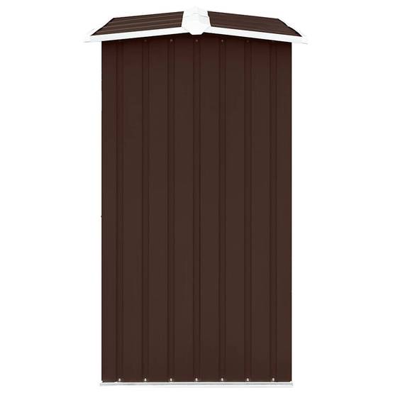 Abri à bûches Acier Galvanisé Rangement Bois de Chauffage 172x91x154 cm Marron - ComfortXL Outdoor Living - Image 4