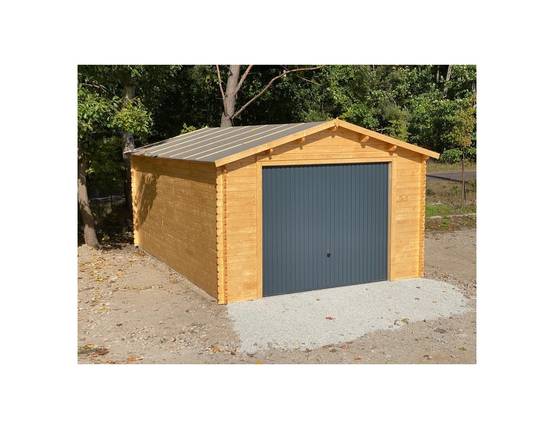 Altanka - Garage en bois - 24m2 - 4x6m - imprégné - Ep. 28mm - couleur: marron - GAR26 - ALTANKA - Image 6