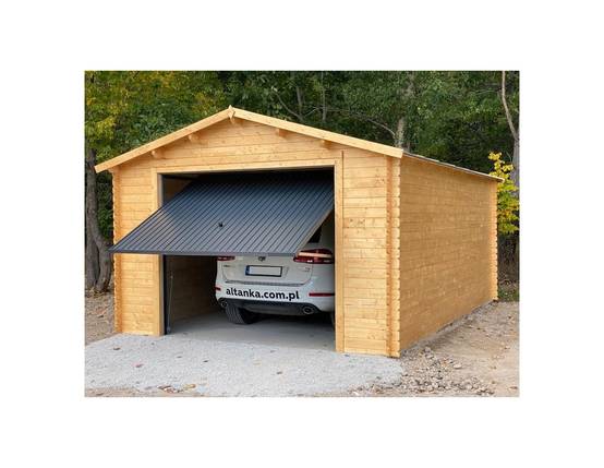 Altanka - Garage en bois - 24m2 - 4x6m - imprégné - Ep. 28mm - couleur: marron - GAR26 - ALTANKA - Image 4