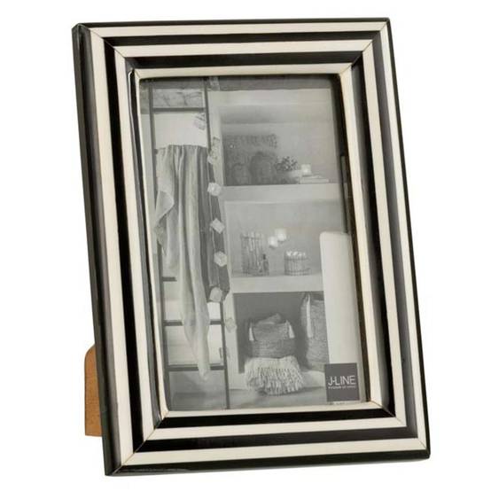 Cadre Photo Déco "Lignes" 10x15cm Noir & Blanc - Image 1