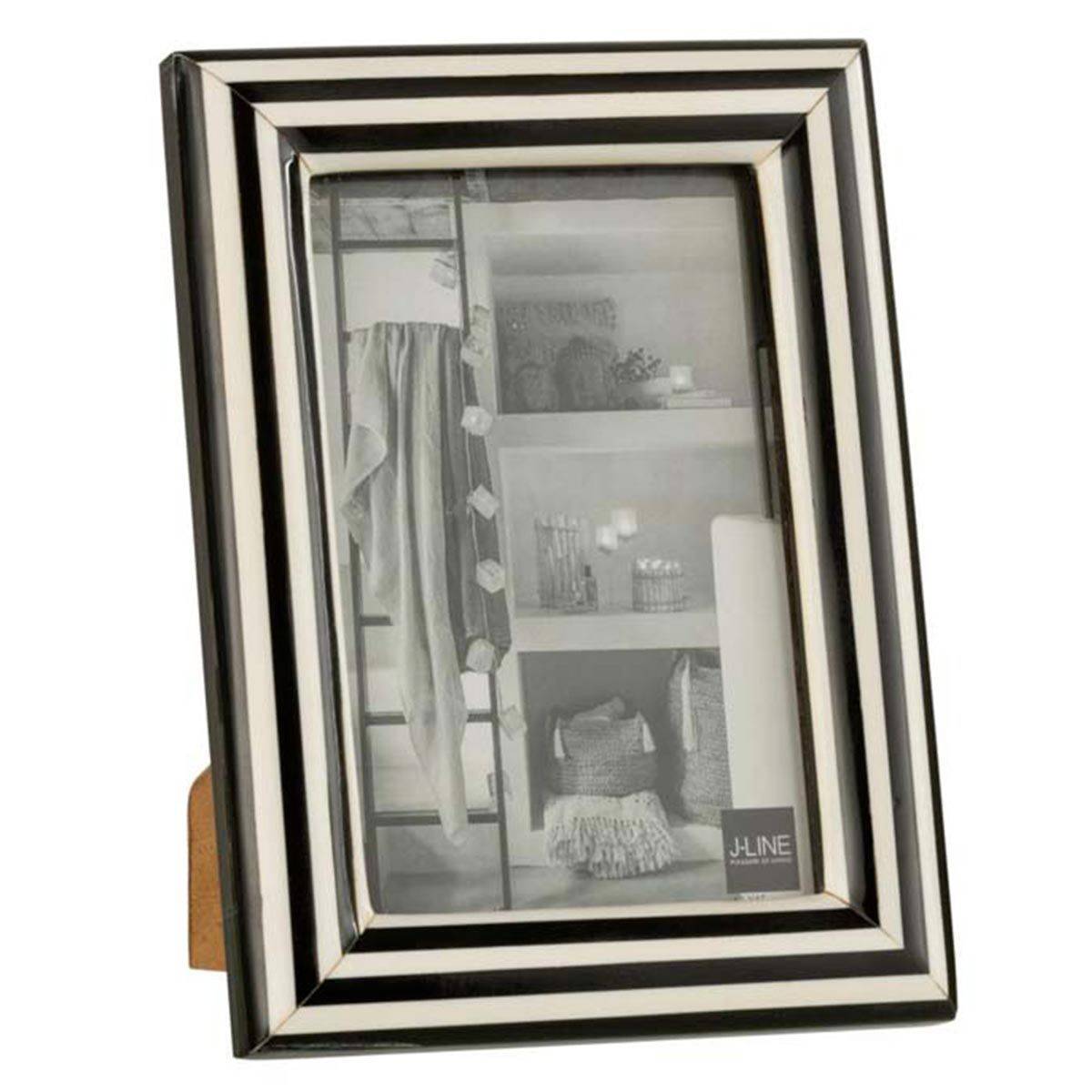 Cadre Photo Déco "Lignes" 10x15cm Noir & Blanc - Imagen 1