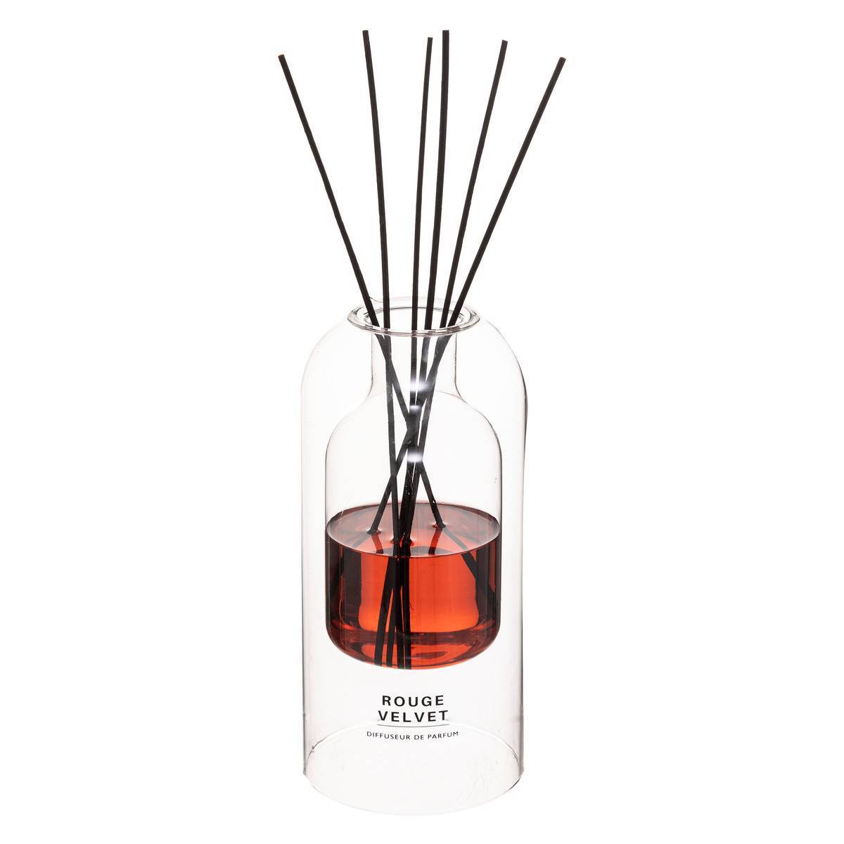 Atmosphera - Diffuseur de parfum Ilan 500ml verre rouge velvet - Atmosphera Créateur d'intérieur - Imagen 2